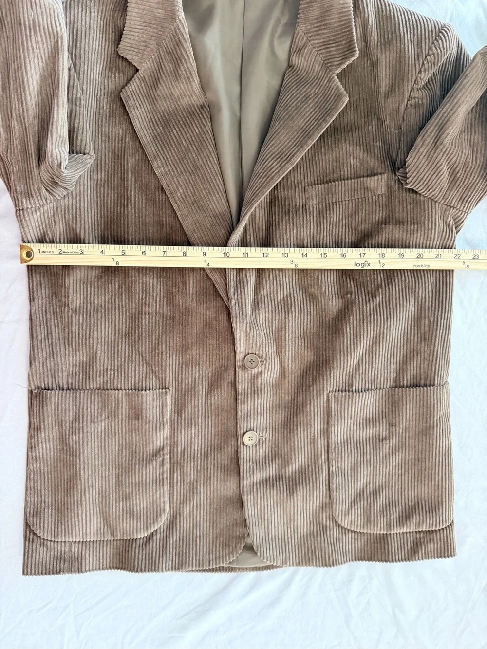 Members Only Corduroy Sport Coat in Taupe